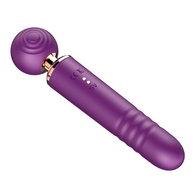 MASSAGADOR COM SUCÇÃO, PULSAÇÃO E IMPULSO ACTION N. 22 ROXO