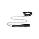 COLEIRA E TRELA DIAMOND STUDDED OUCH!