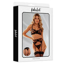 CONJUNTO PENELOPE PRETO 3 PCS COM LIGUEIRO
