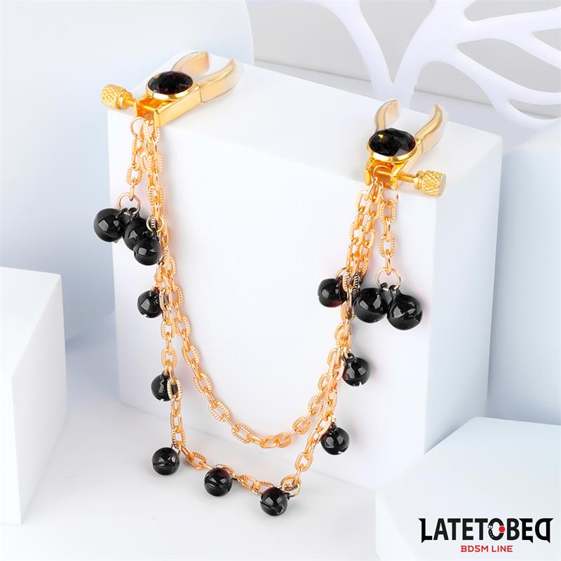 PINÇAS PARA MAMILOS COM CORRENTE E GUIZOS