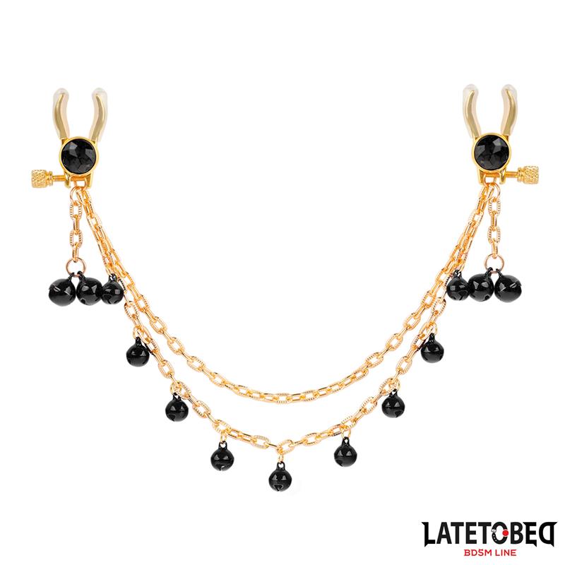 PINÇAS PARA MAMILOS COM CORRENTE E GUIZOS