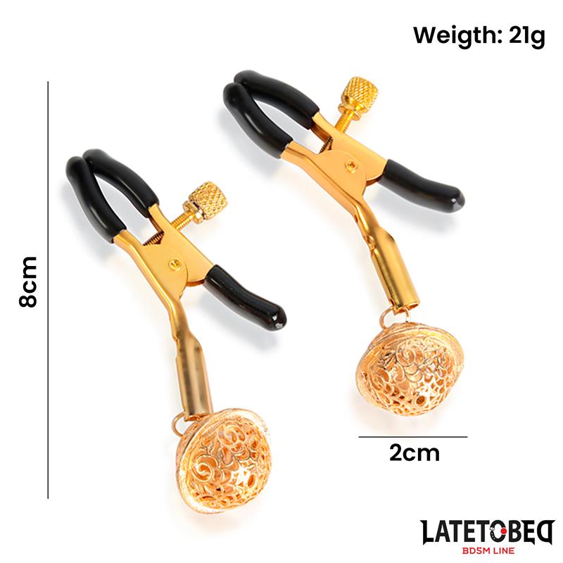 PINÇAS PARA MAMILOS COM GUIZOS ORNAMENTADOS