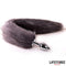 PLUG ANAL PRATEADO COM CAUDA COMPRIDA 40CM
