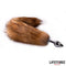 PLUG ANAL PRATEADO COM CAUDA COMPRIDA 40CM