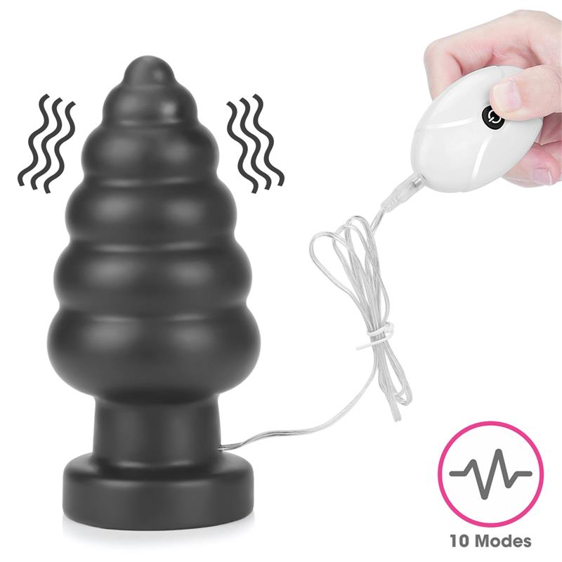 PLUG ANAL COM VIBRAÇÃO KING SIZED 7" BLACK