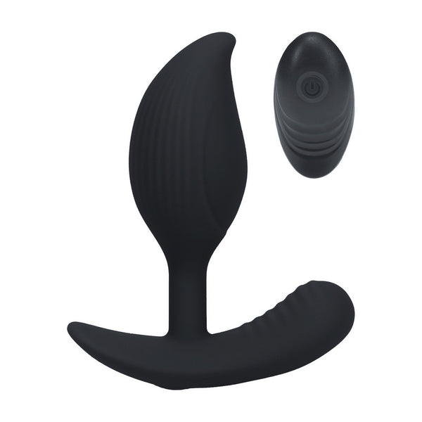 PLUG ANAL DE SILICONE COM VIBRAÇÃO E CONTROL REMOTO