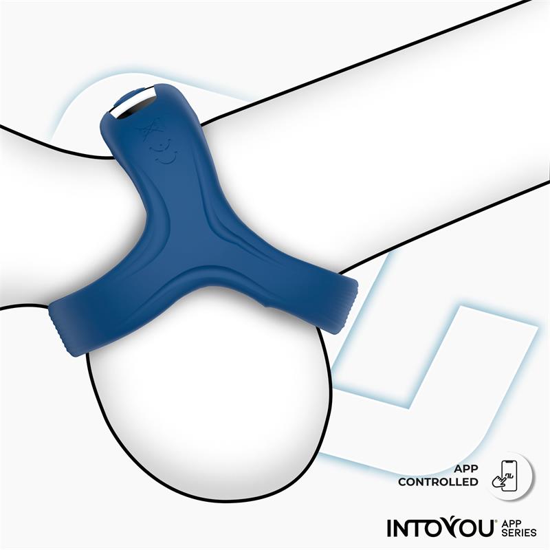 ANEL VIBRATÓRIO RANK COM APP INTOYOU SERIES AZUL