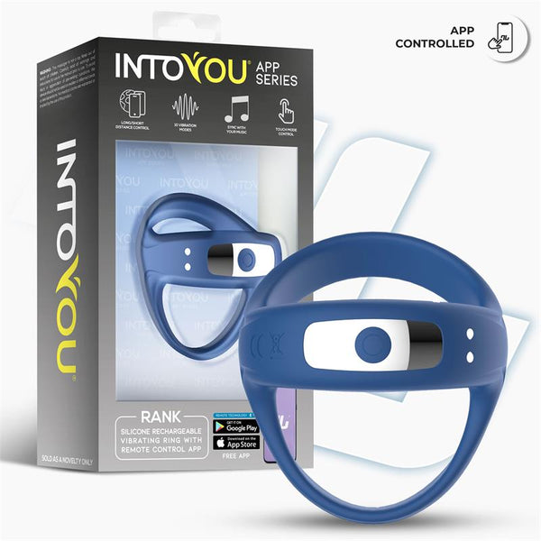 ANEL VIBRATÓRIO RANK COM APP INTOYOU SERIES AZUL