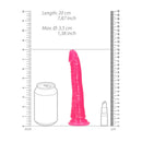 DILDO SLIM REALISTIC GLOW IN THE DARK 7 18 CM