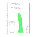 DILDO SLIM REALISTIC GLOW IN THE DARK 7 18 CM