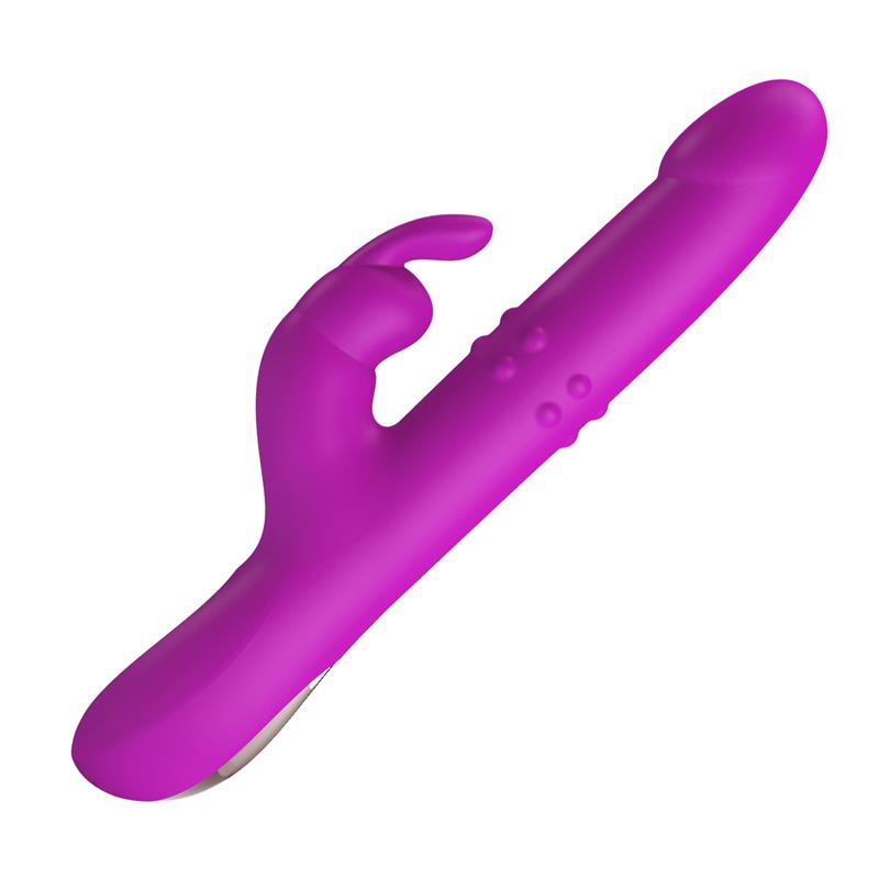 VIBRADOR PRETTYLOVE REESE COM GRÃOS GIRATÓRIOS E IMPULSO