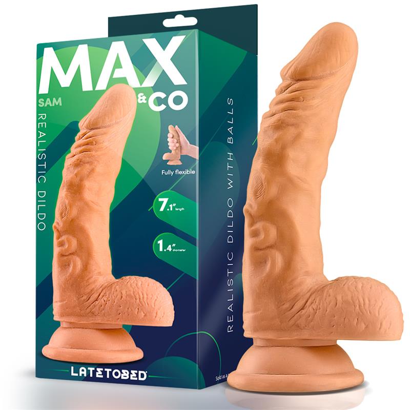 DILDO REALISTICO COM TESTÍCULOS SAM 7.1