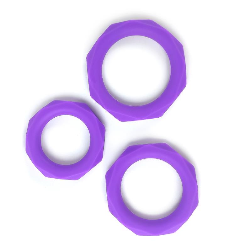CONJUNTO DE 3 ANEIS EM SILICONE