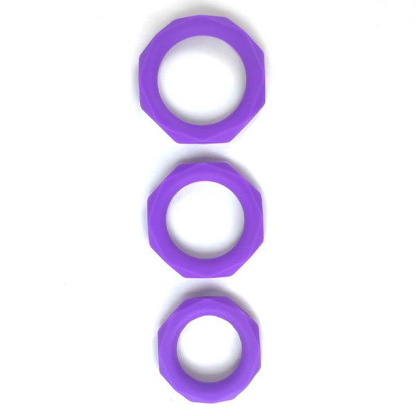 CONJUNTO DE 3 ANEIS EM SILICONE