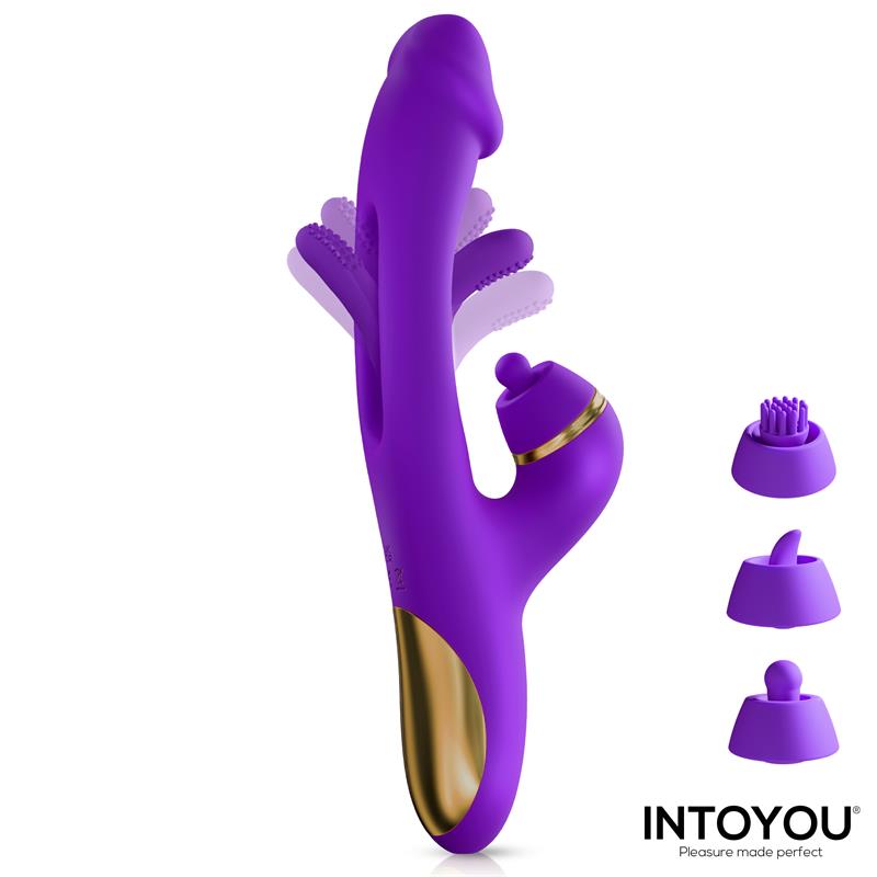 VIBRADOR SITER 2.0 COM LÍNGUA OSCILANTE, TOQUE E CABEÇAS INTERCAMBIÁVEIS