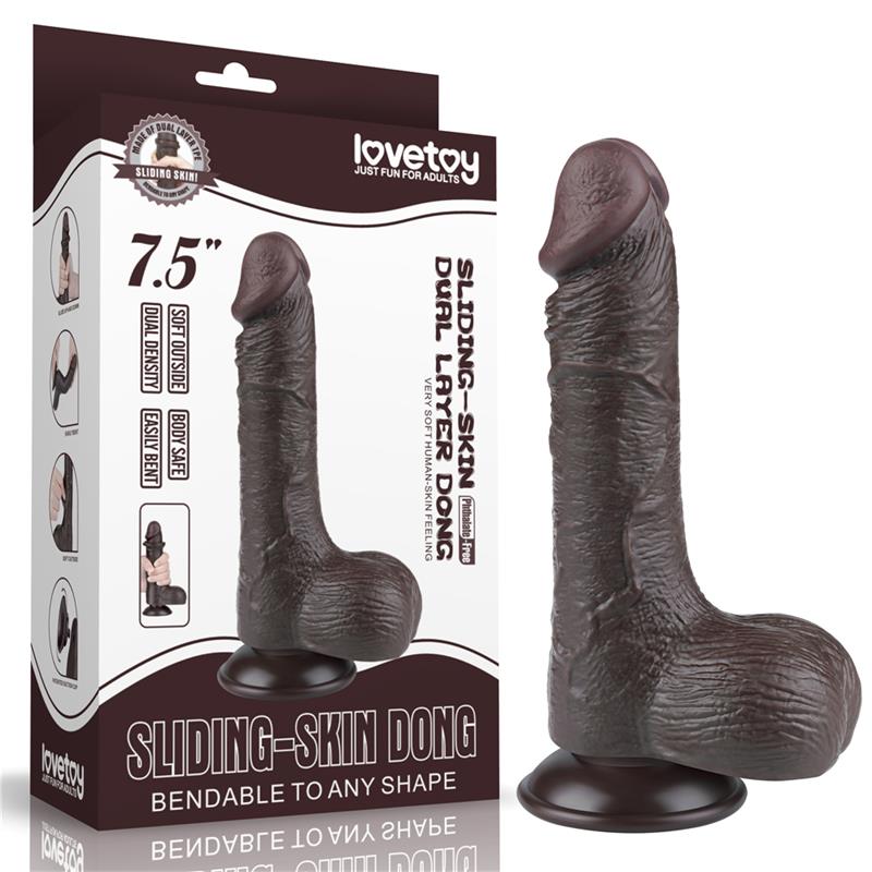 DILDO SLIDING DUAL LAYER 7,5"