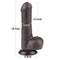 DILDO SLIDING DUAL LAYER 7" MULATO