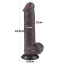 DILDO SLIDING DUAL LAYER 8" MULATO