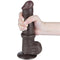 DILDO SLIDING DUAL LAYER 8" MULATO