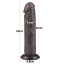 DILDO SLIDING DUAL LAYER 8" MULATO