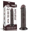 DILDO SLIDING DUAL LAYER 8" MULATO