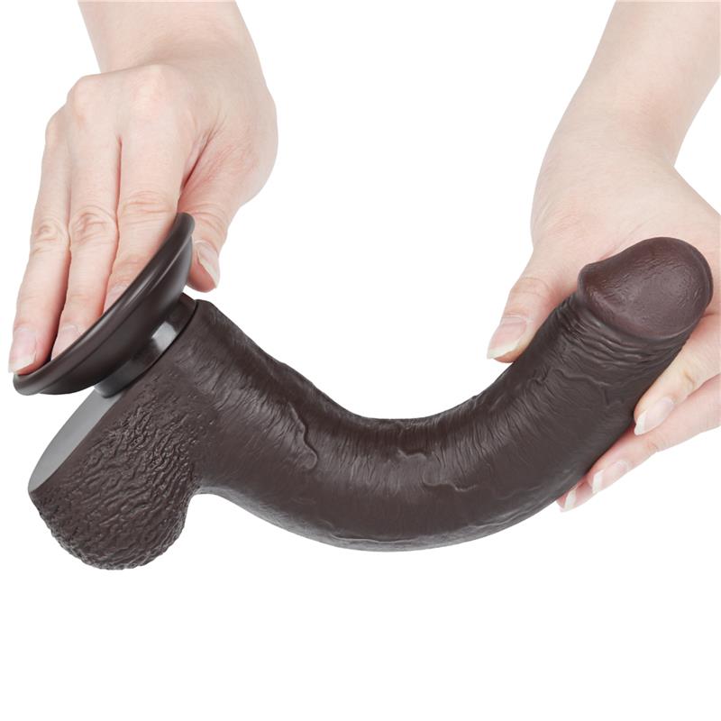 DILDO SLIDING DUAL LAYER 9." MULATO