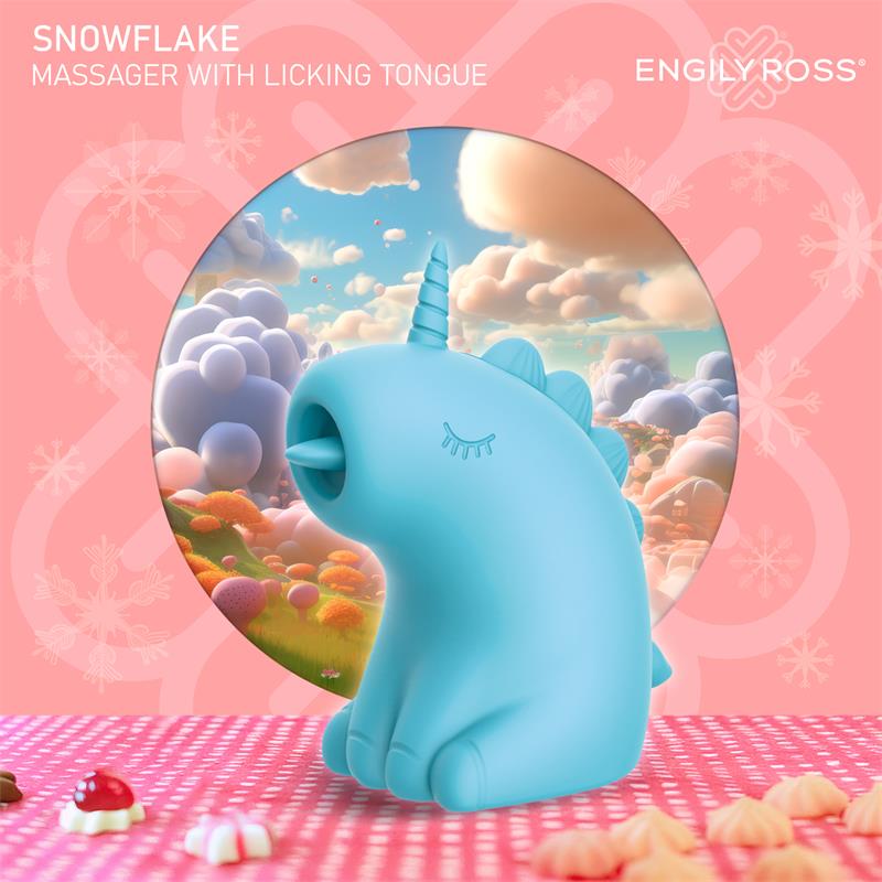 ESTIMULADOR SNOWFLAKE COM LÍNGUA VIBRATÓRIA