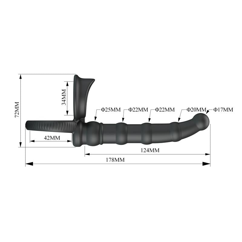DILDO PARA DUPLA PENETRAÇÃO COM VIBRAÇÃO