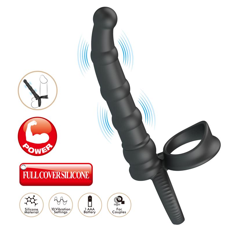 DILDO PARA DUPLA PENETRAÇÃO COM VIBRAÇÃO