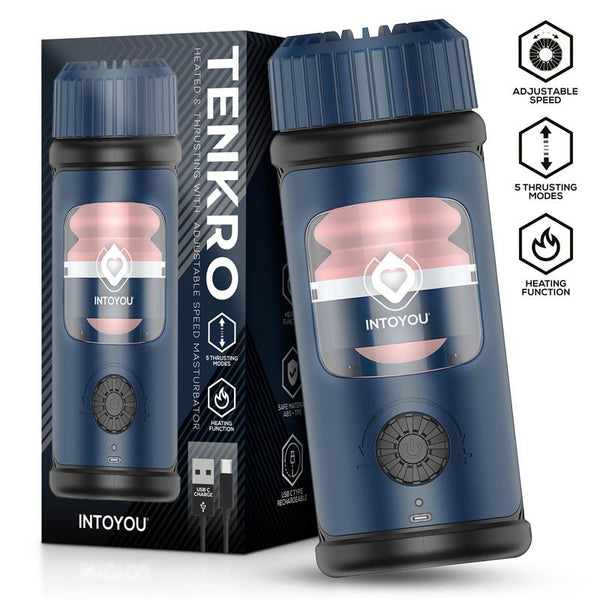 MASTURBADOR TENKRO COM IMPULSO E EFEITO CALOR USB