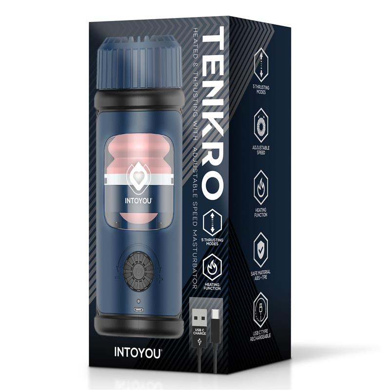 MASTURBADOR TENKRO COM IMPULSO E EFEITO CALOR USB