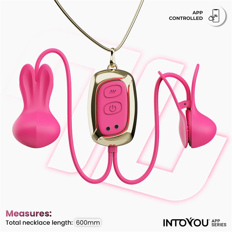 PINÇAS VIBRATÓRIAS PARA MAMILOS COM CONTROLO POR APLICAÇÃO E COLAR