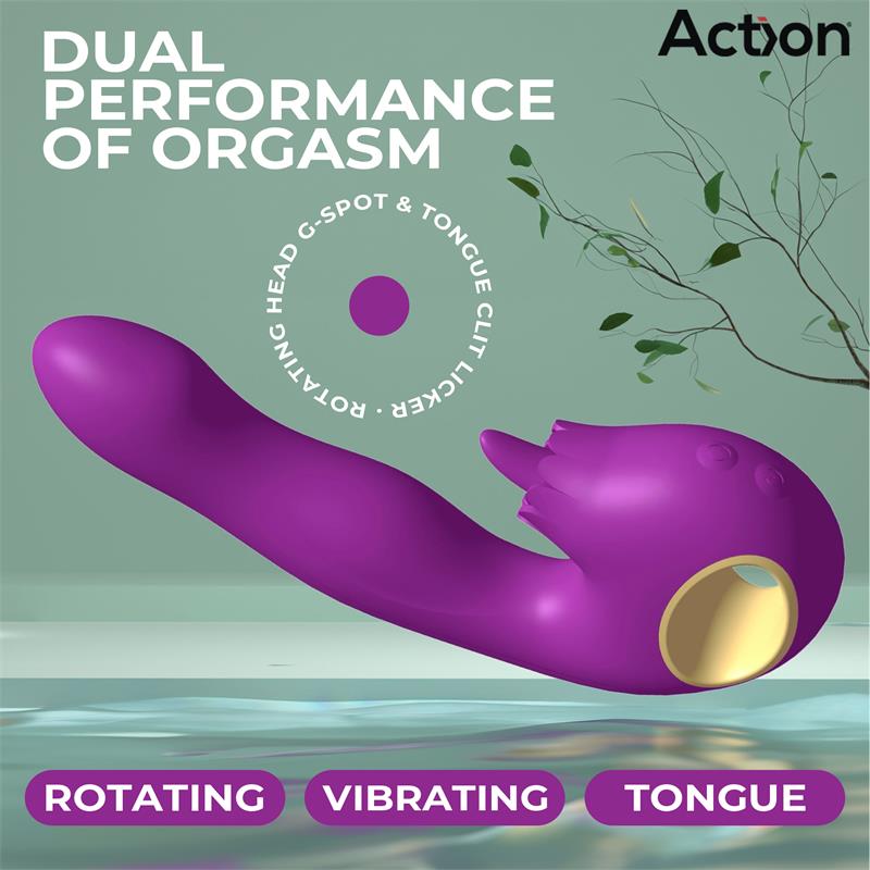 VIBRADOR TOKA COM OSCILAÇÃO DE 360º E LÍNGUA ESTIMULANTE