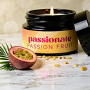 VELA DE MASSAGEM PASSIONATE COM FEROMONAS E AROMA A MARACUJÁ 20ML