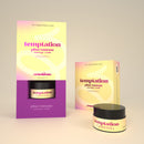 VELA DE MASSAGEM TEMPTATION COM FEROMONAS E AROMA DE CARAMELO 20ML