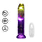 VIBRADOR COM LED E COMANDO LED VIBRATING STRAIGHT COCK 7"