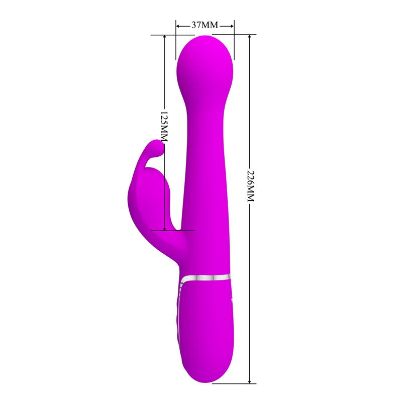 VIBRADOR PRETTYLOVE DEJON COM BOLAS DE IMPULSO E ROTAÇÃO USB