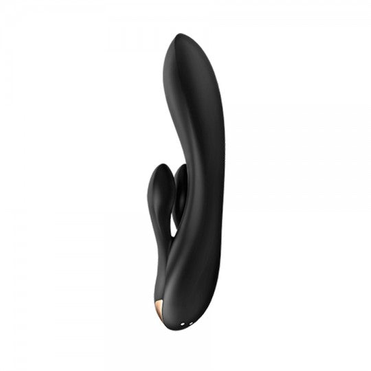 VIBRADOR DOUBLE FLEX COM APP SATISFYER PRETO