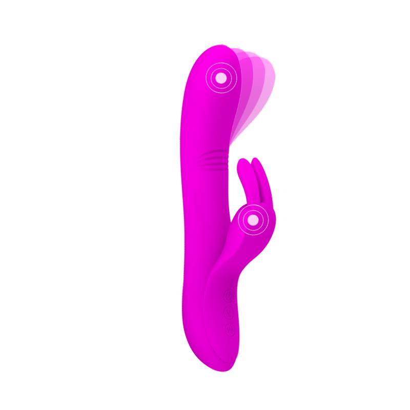 VIBRADOR DYLAN COM ESTIMULADOR DE CLITÓRIS USB