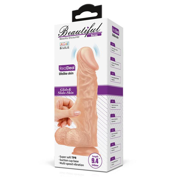 VIBRADOR REALISTA BURAQ 9.4" COM COMANDO