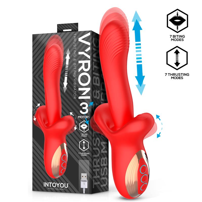 VIBRADOR VYRON COM THRUSTING E BITING