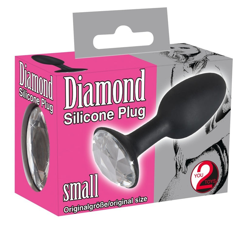 BUTT PLUG DIAMANTE OVALADO COM BRILHANTE