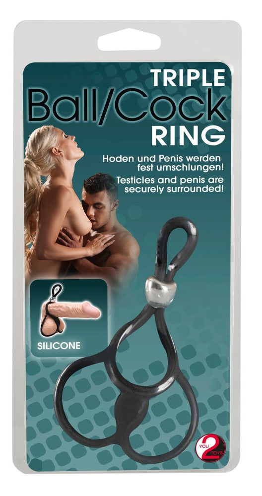 ANEL PARA PÉNIS TRIPLE BALL- UND COCKRING