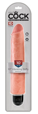 VIBRADOR REALÍSTICO KING COCK VIBRATING STIFFY 10” BRANCO