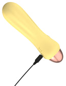 MINI VIBRADOR CUTIES AMARELO RECARREGÁVEL