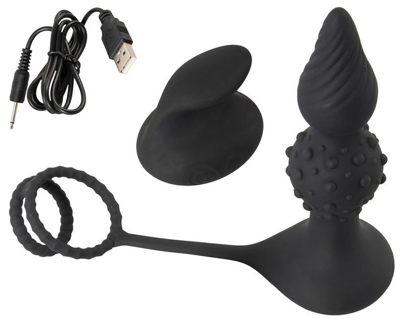 BUTT PLUG WITH COCK & BALL RING USB