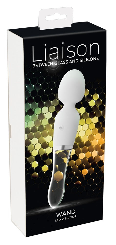 MASSAJADOR E VIBRADOR DE VIDRO COM LUZ LED