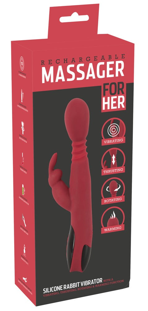 VIBRADOR RABBIT DE SILICONE COM AQUECIMENTO