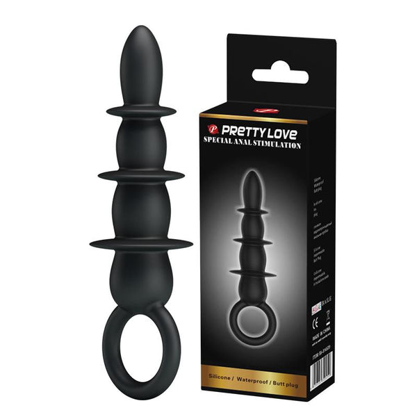 PRETTYLOVE ANAL PLUG 3 AREAS BLACK