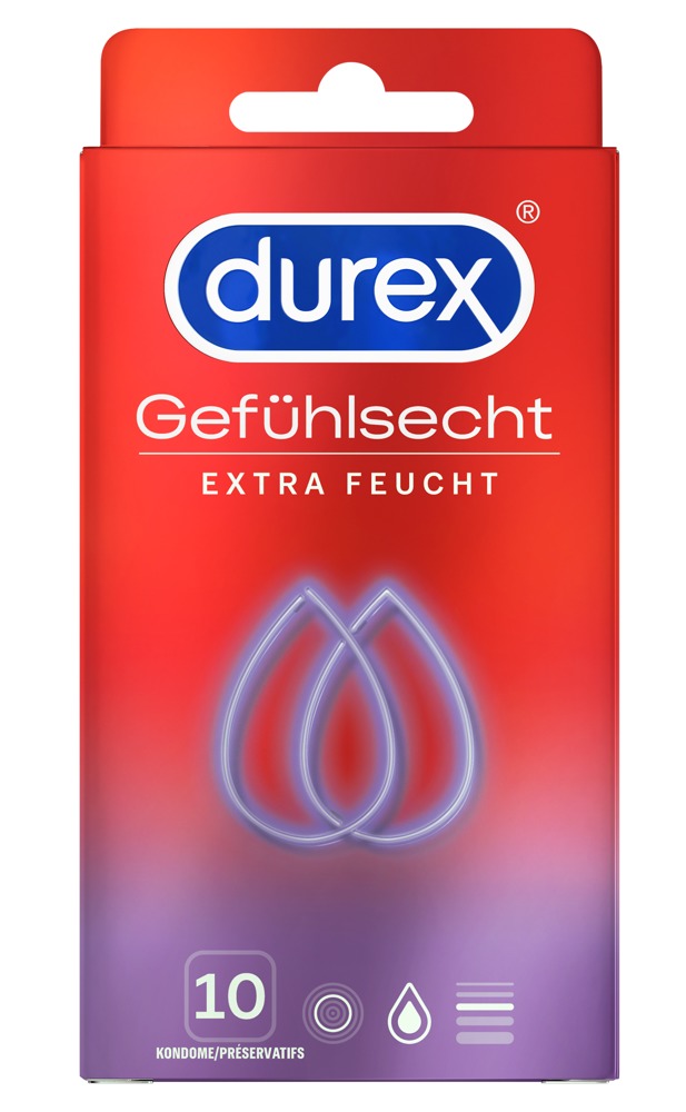 PRESERVATIVOS DUREX FEELING REALLY MOIST 10 UNID.